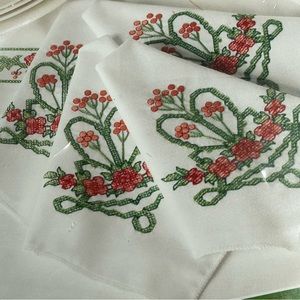 Bucilla Stamped Cross Stitch Napkins 86591 Set of 4 Victorian Frieze 16"X16" NOS